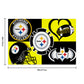 Steelers Collage Inspired Area Rug 84" x 60"