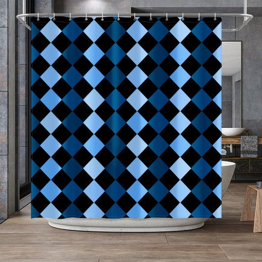 Blue Frenzy Shower Curtain 72"x72"