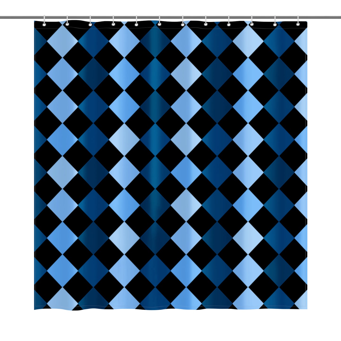 Blue Frenzy Shower Curtain 72"x72"
