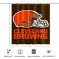 Browns Helmet Inspired Shower Curtain 72"x72"