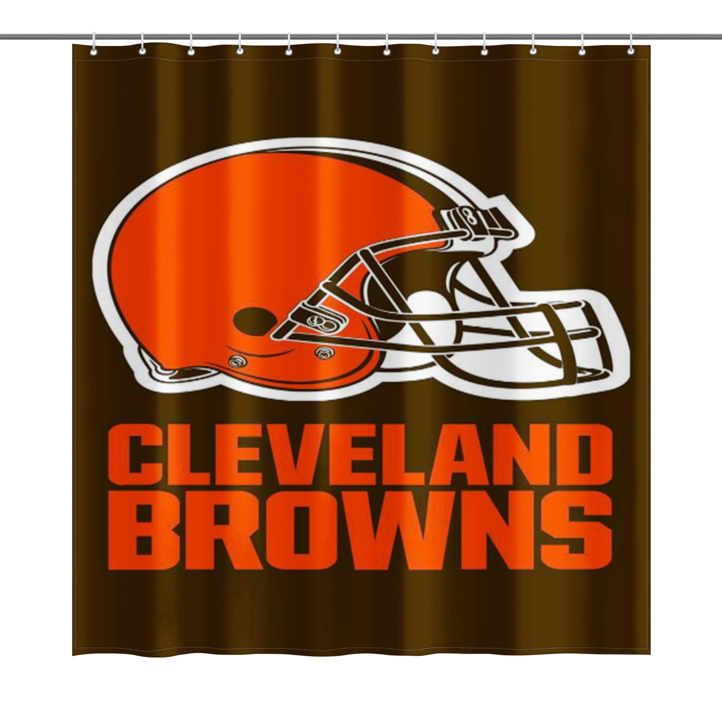 Browns Helmet Inspired Shower Curtain 72"x72"