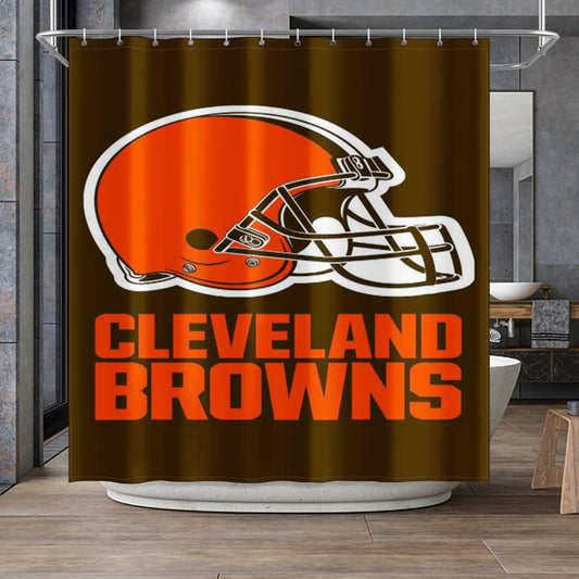 Browns Helmet Inspired Shower Curtain 72"x72"
