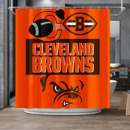 Browns Inspired Shower Curtain 72"x72"