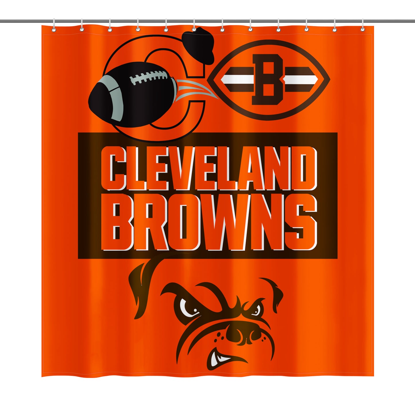 Browns Inspired Shower Curtain 72"x72"