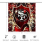 49ers Inspired Shower Curtain 72"x72"