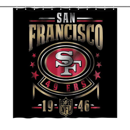 49ers Fan Inspired Shower Curtain 72"x72"