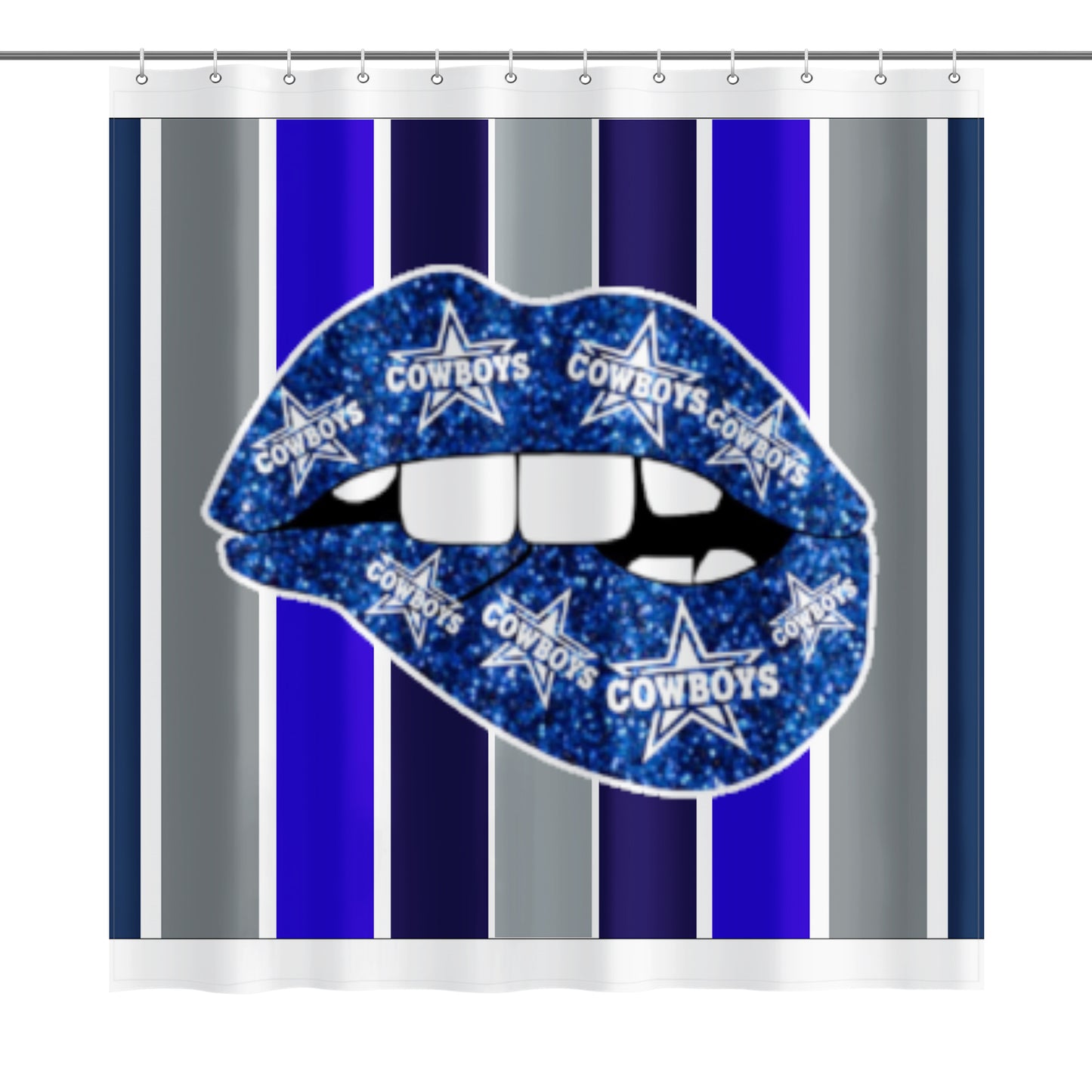 Cowboys Lip Inspired Shower Curtain 72"x72"