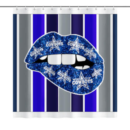 Cowboys Lip Inspired Shower Curtain 72"x72"