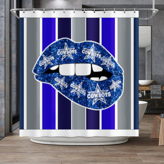 Cowboys Lip Inspired Shower Curtain 72"x72"