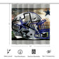 Cowboys Inspired Helmet Design Shower Curtain 72"x72"