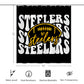 Steelers Inspired Black and White Shower Curtain 72"x72"