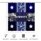 Cowboys Collage Inspired Shower Curtain 72"x72"
