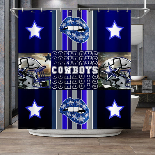 Cowboys Collage Inspired Shower Curtain 72"x72"