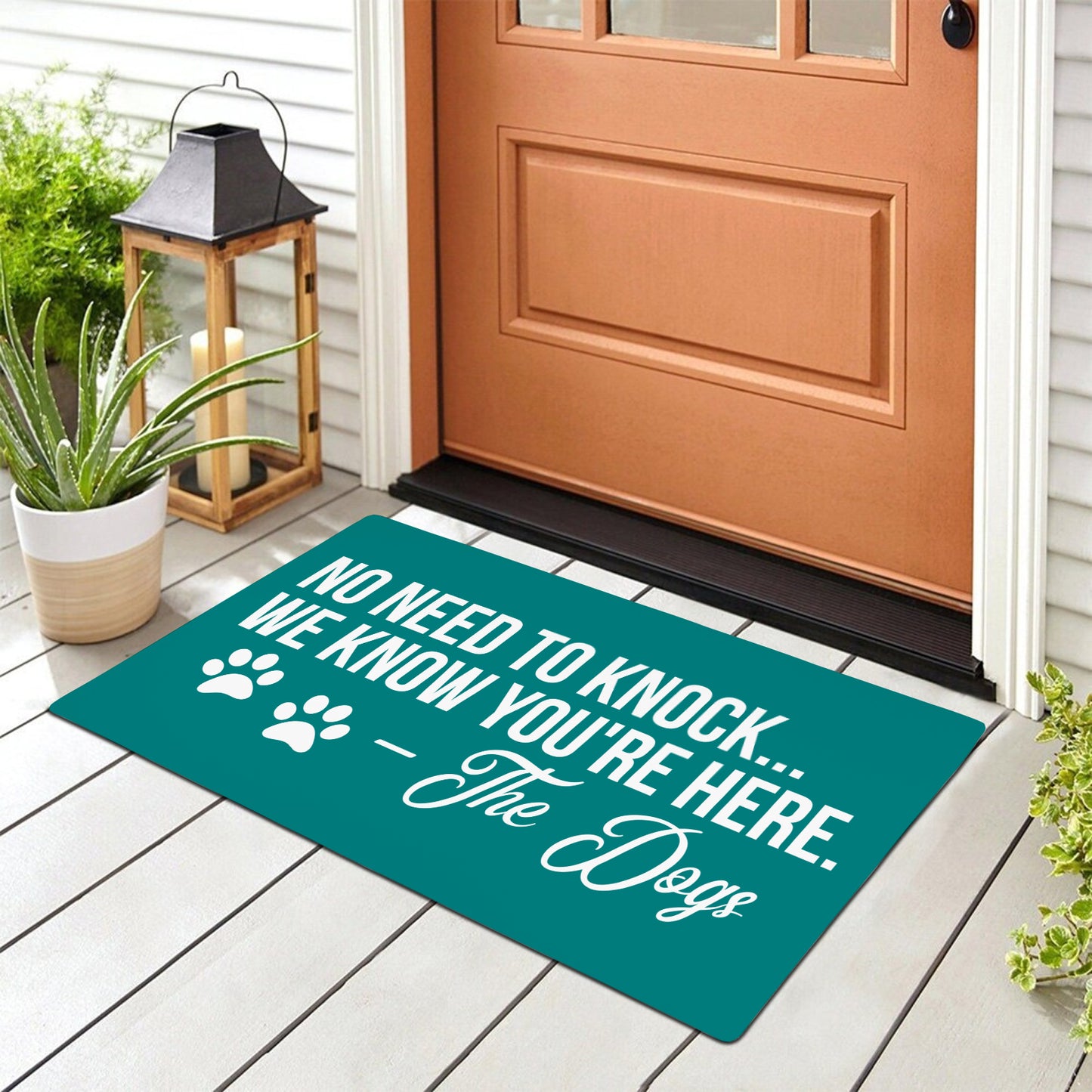 No Need to Knock, We Know You're Here Doormat 30"x18"(Rubber)