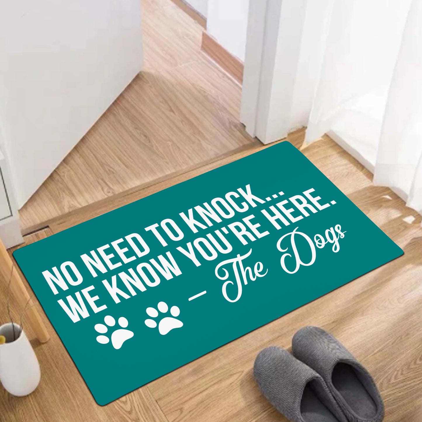No Need to Knock, We Know You're Here Doormat 30"x18"(Rubber)