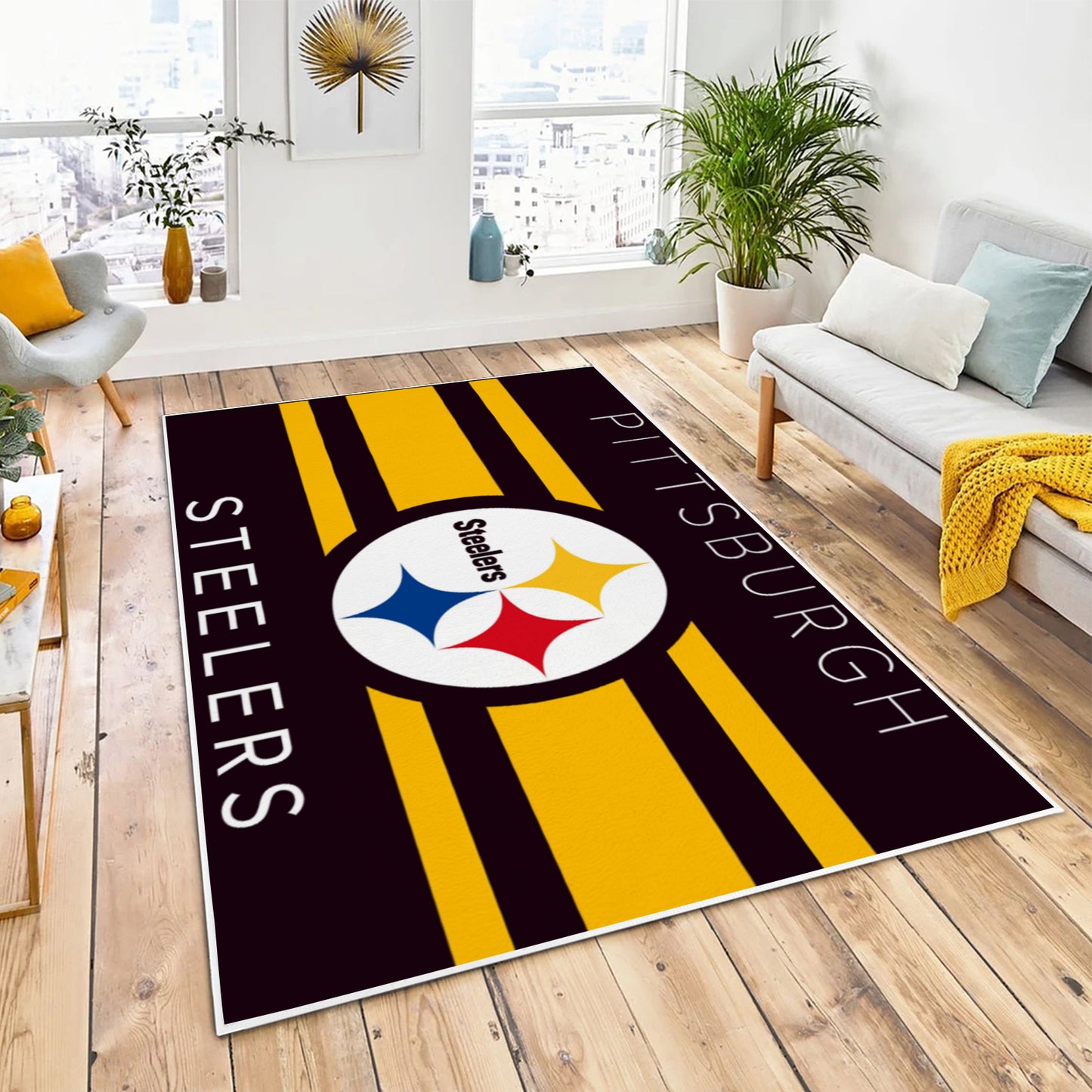 Steelers Inspired Area Rug 84' x 60'