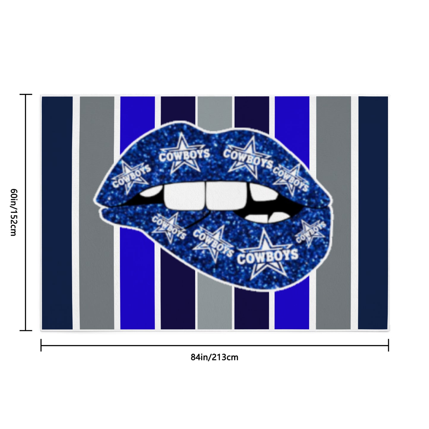 Cowboys Lips Inspired Area Rug 84' x 60'