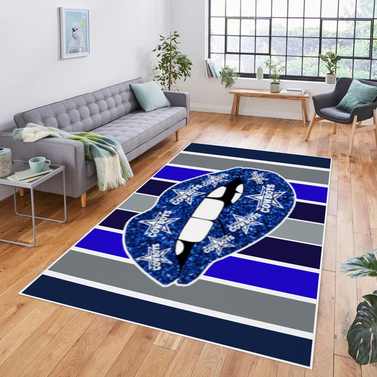 Cowboys Lips Inspired Area Rug 84' x 60'