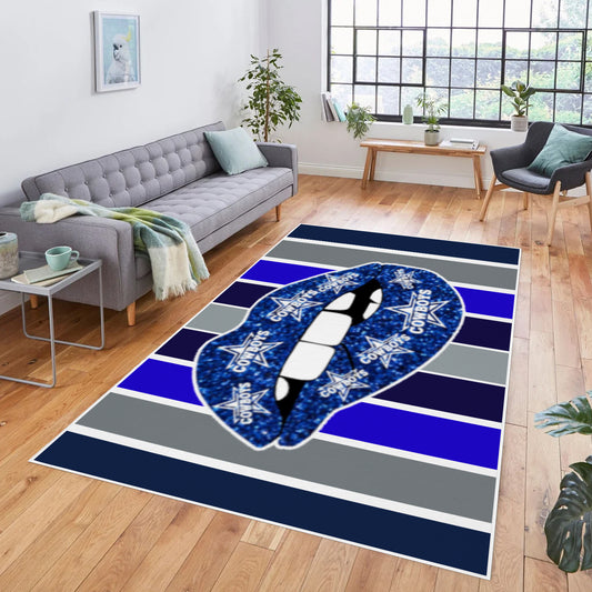 Cowboys Lips Inspired Area Rug 84' x 60'