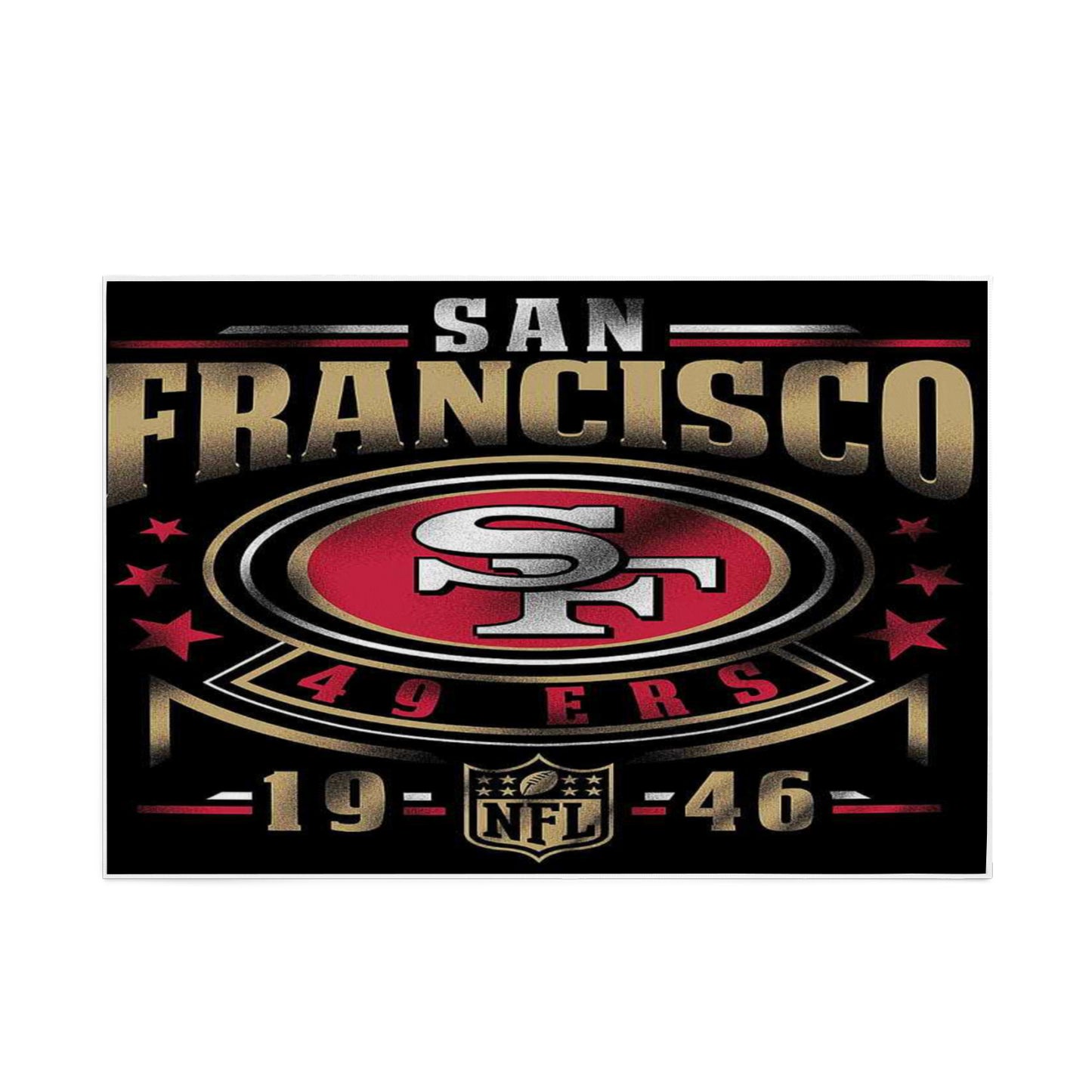 49ers Fan Inspired Area Rug 84' x 60'