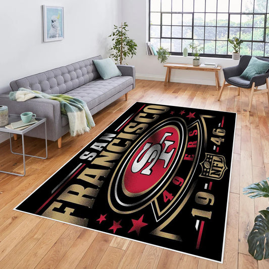 49ers Fan Inspired Area Rug 84' x 60'