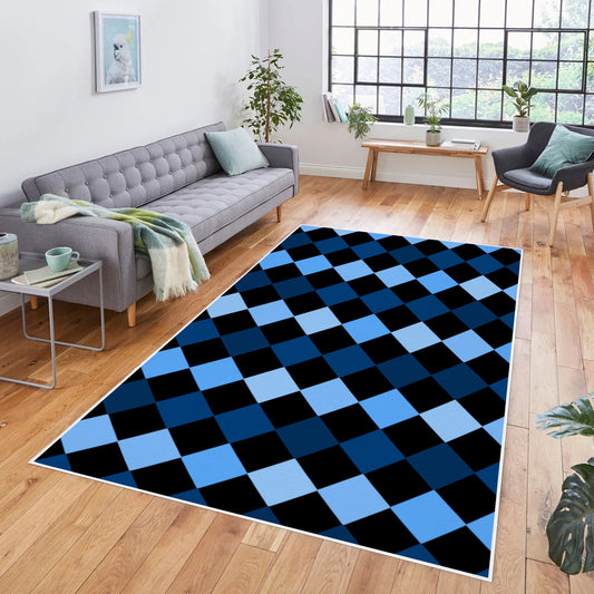 Blue Frenzy Area Rug 84' x 60'