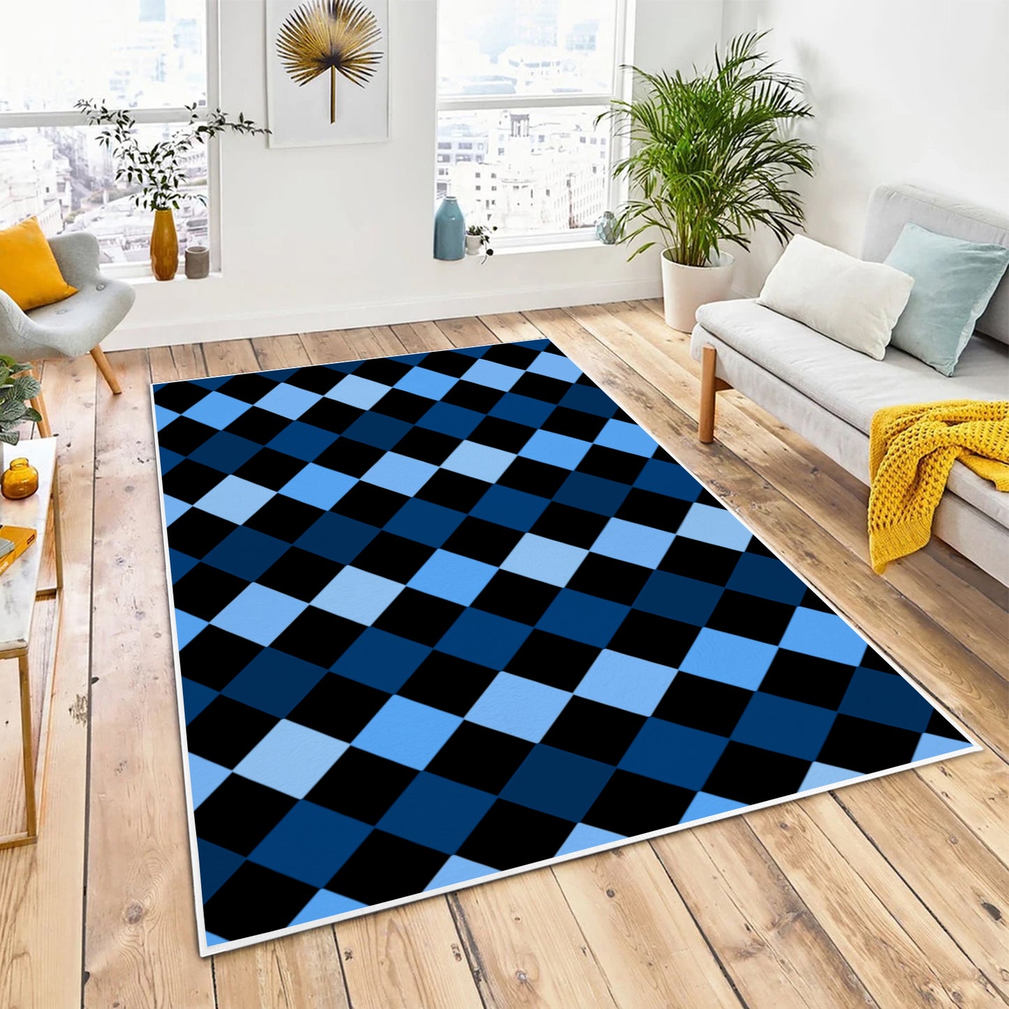 Blue Frenzy Area Rug 84' x 60'