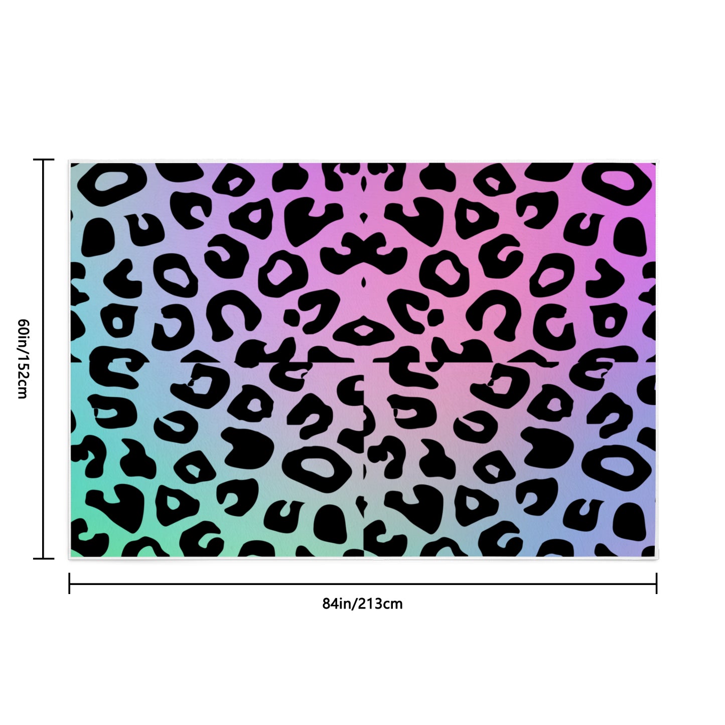 Pastel Leopard Area Rug 84' x 60'
