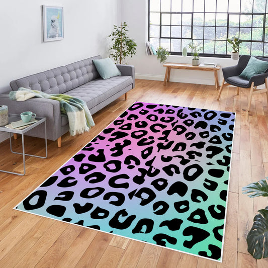 Pastel Leopard Area Rug 84' x 60'