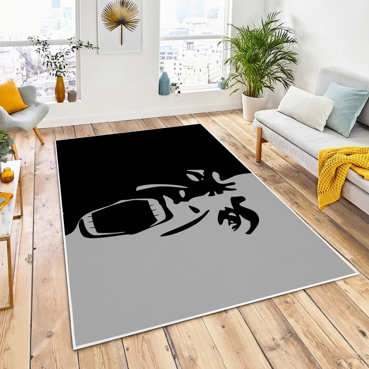 Method 2 Da Madness (Grey and Black) Area Rug 84' x 60'
