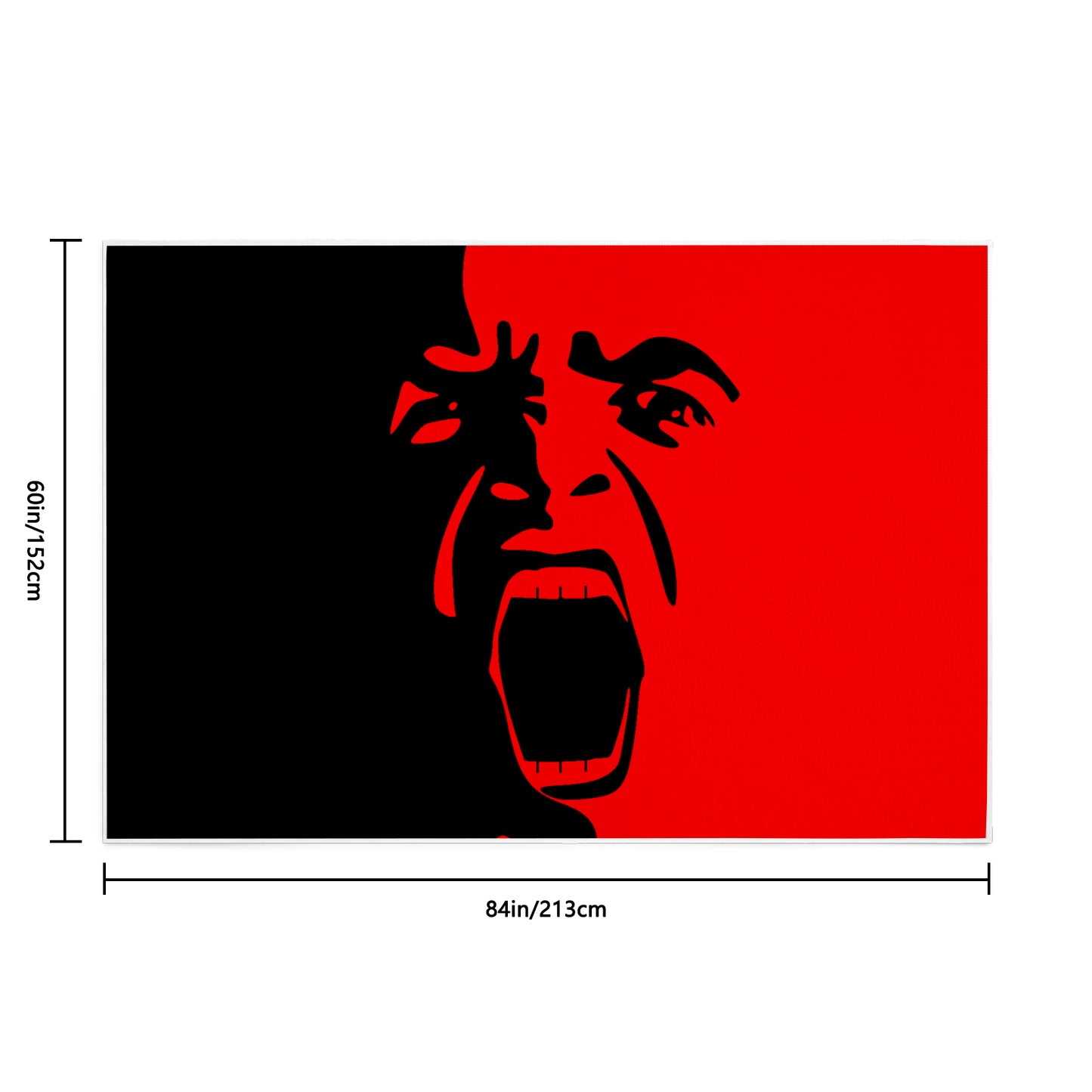 Method 2 Da Madness (Red and Black) Area Rug 84' x 60'