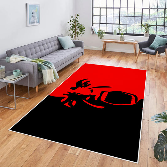 Method 2 Da Madness (Red and Black) Area Rug 84' x 60'