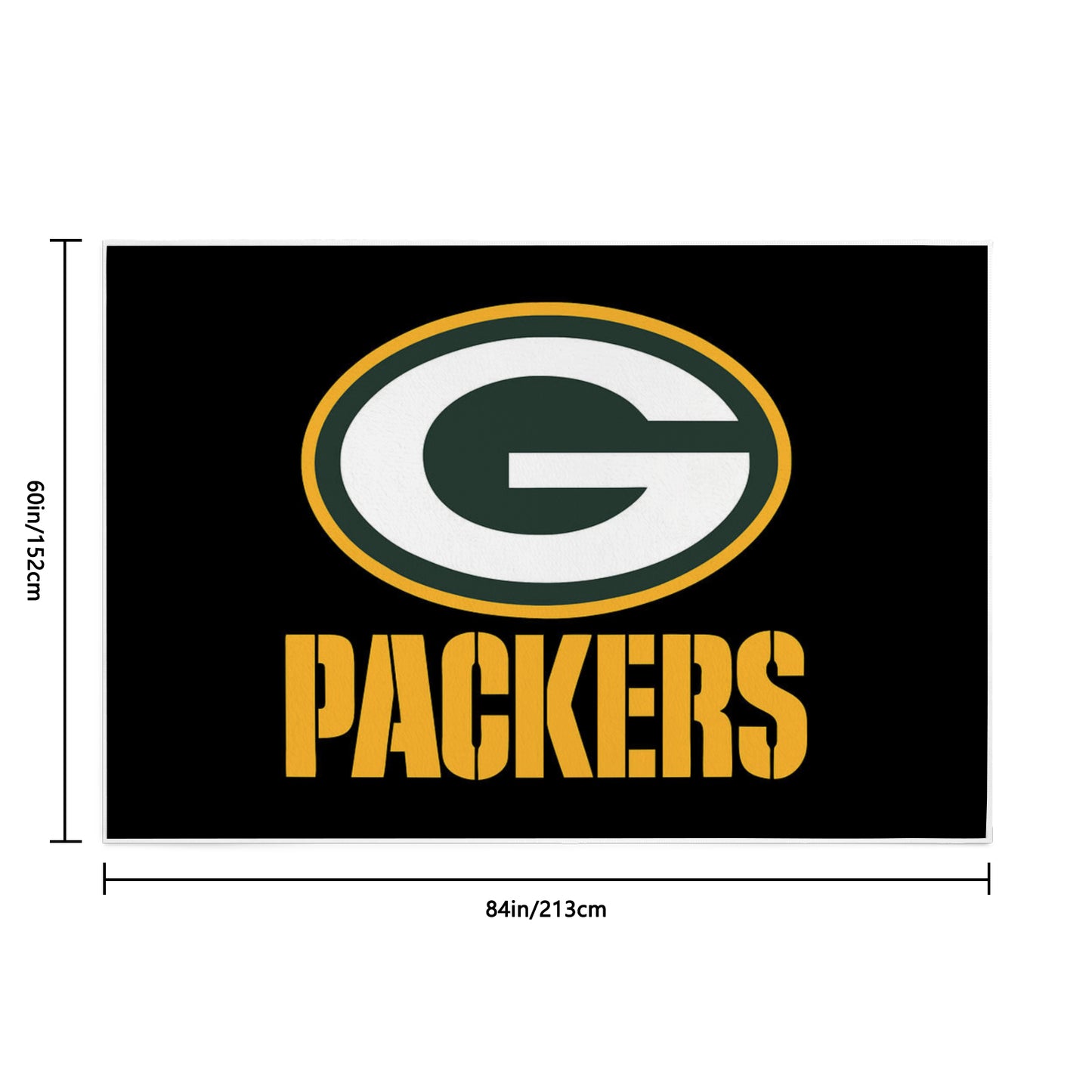 Packers Inspired Area Rug 84' x 60'