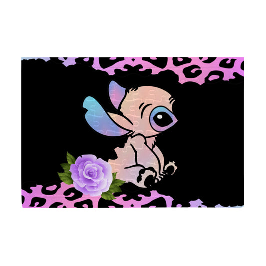 Stitch Inspired Pastel Rectangle Jigsaw Puzzle(A4 Size)(80 Pieces)