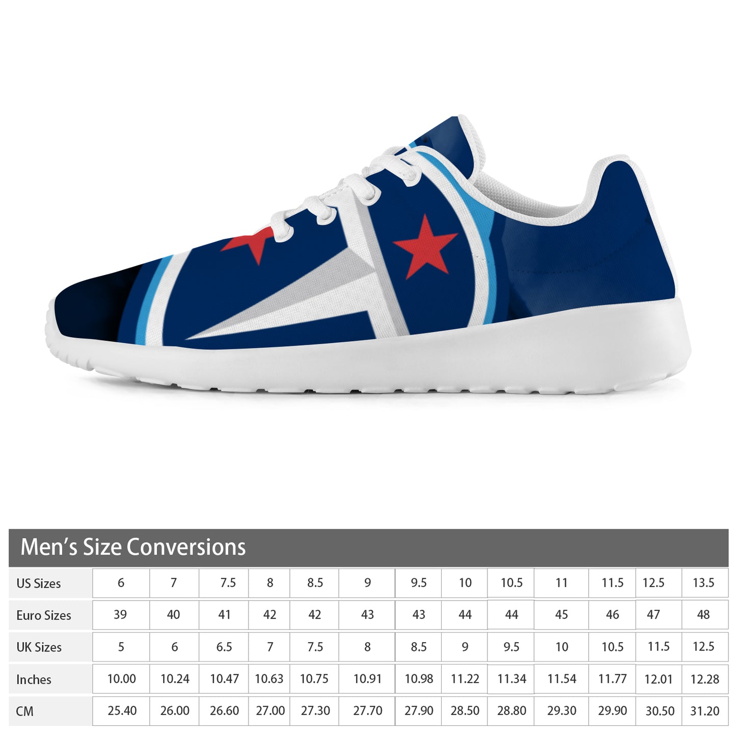Titans Inspired Men's Athletic Shoes