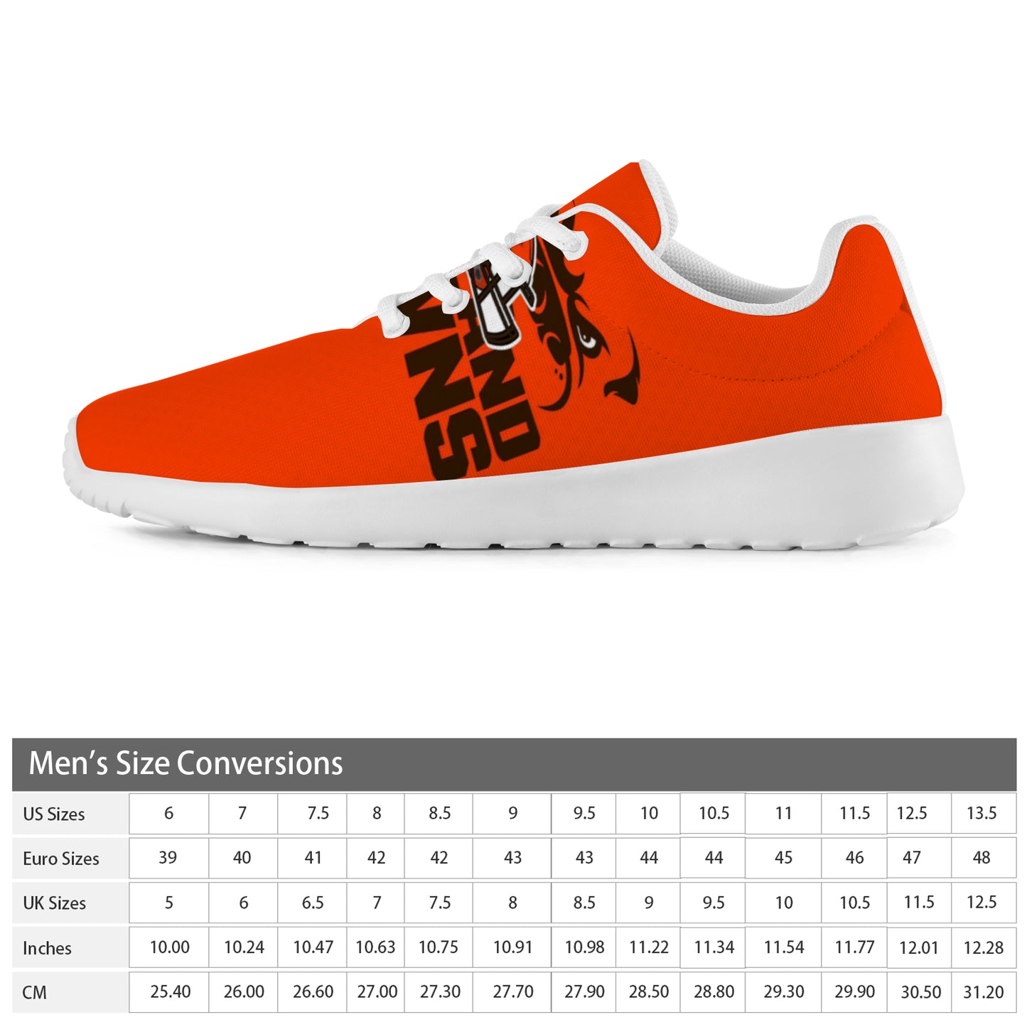 Browns Inspired Men's Athletic Shoes