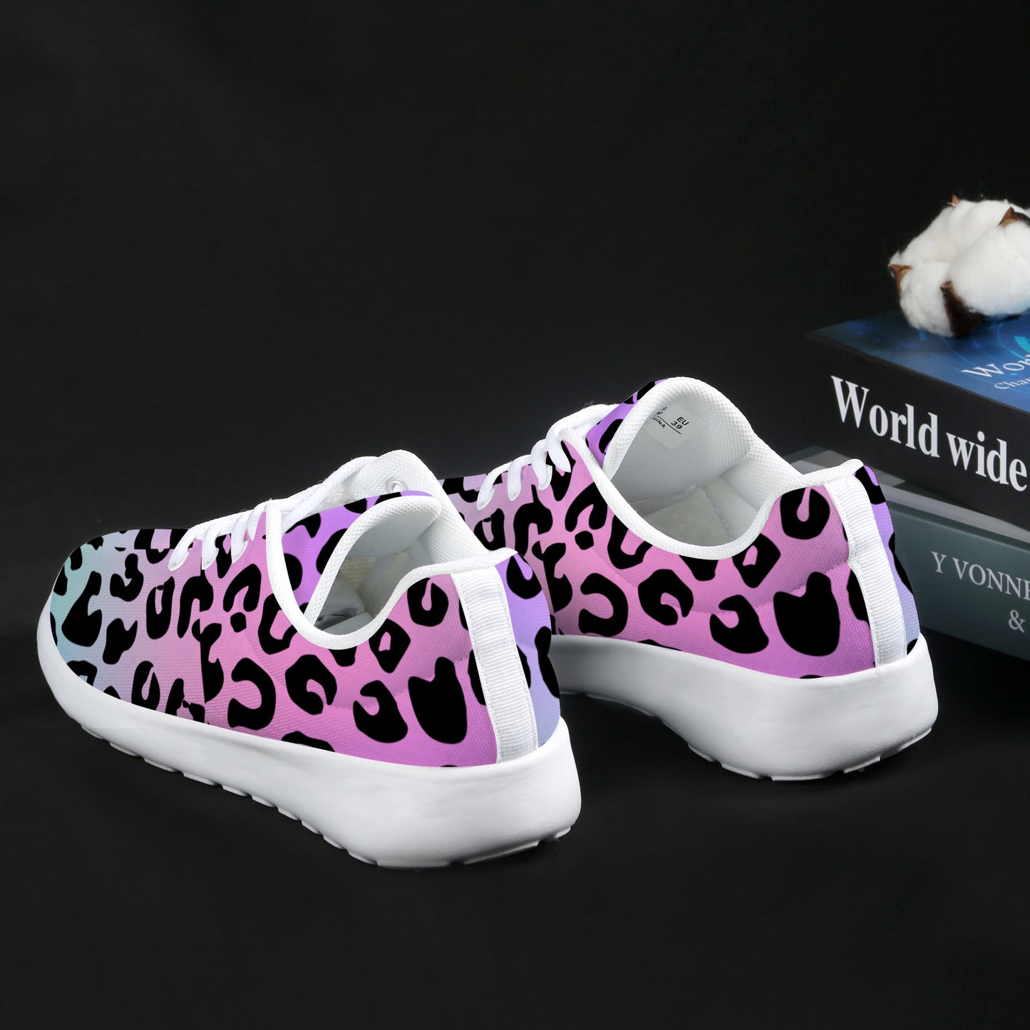 Pastel Leopard Men's Athletic Shoes