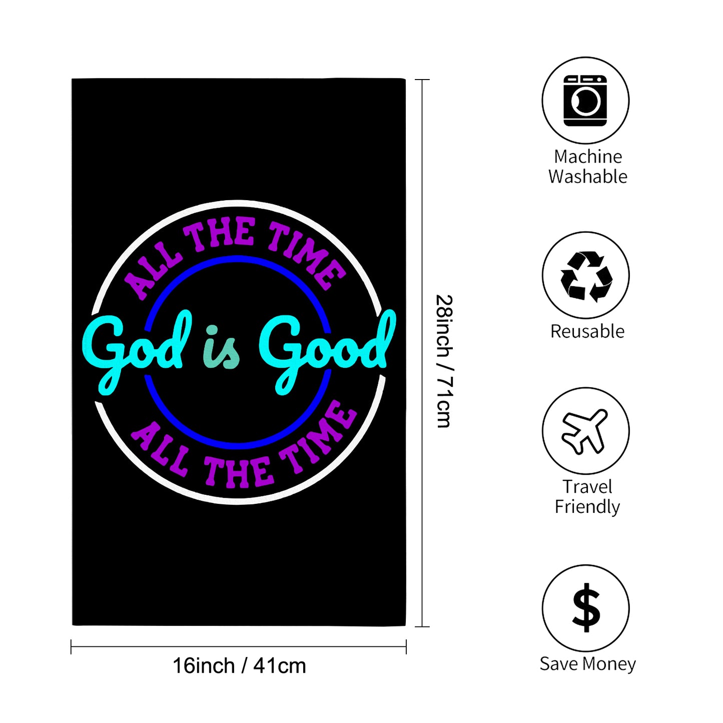 God is Good Custom Towel 16"x28"