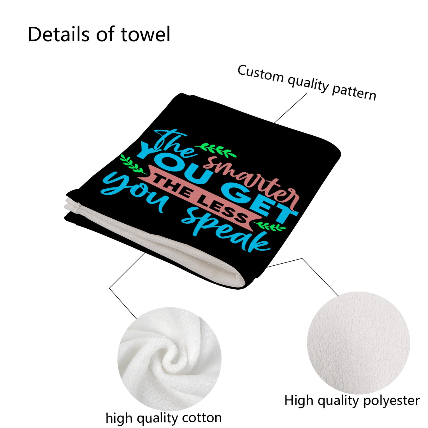 The Smarter You Get Custom Towel 16"x28"