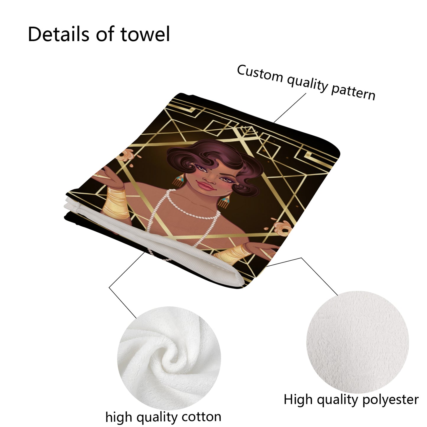 Woman of Glamour Custom Towel 16"x28"
