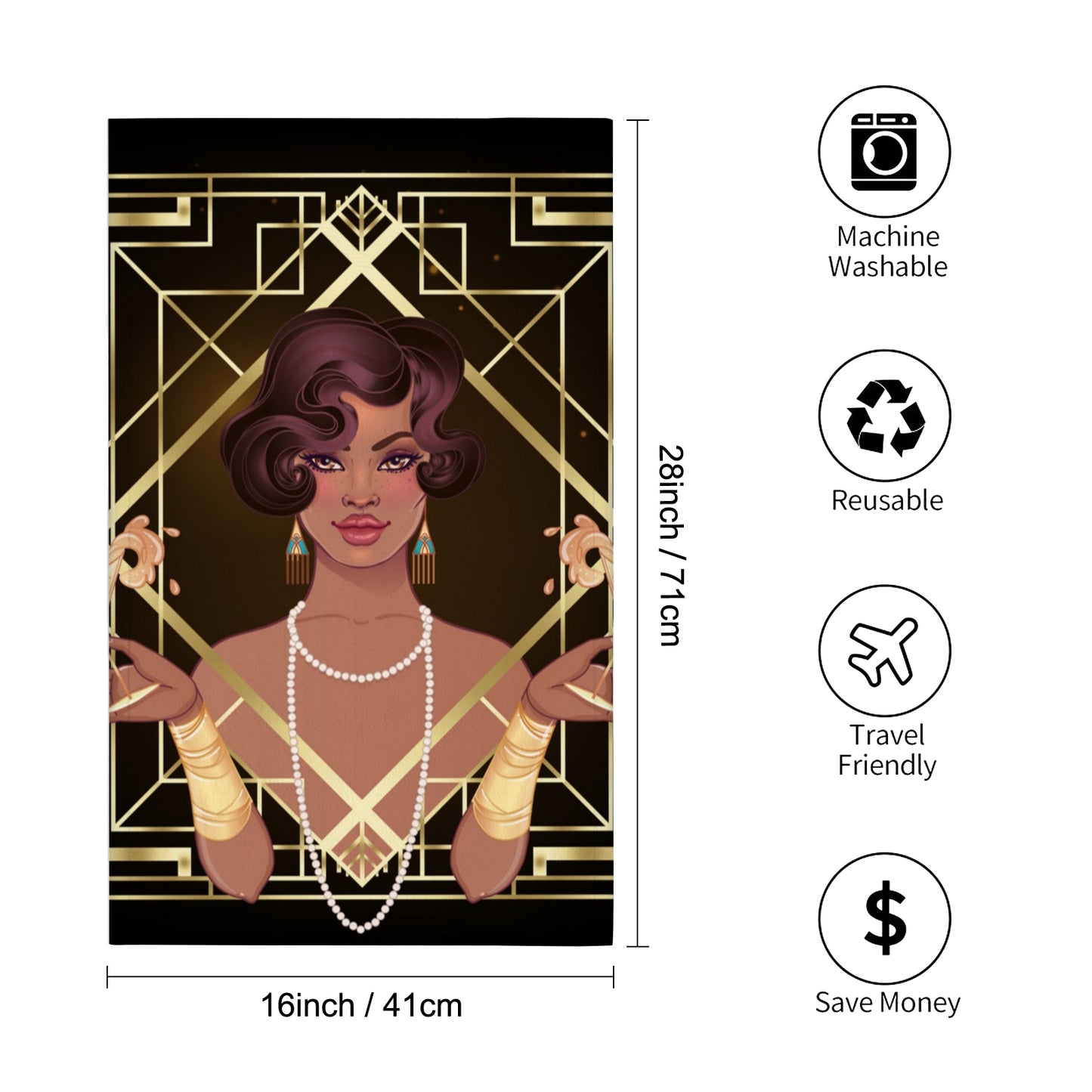Woman of Glamour Custom Towel 16"x28"