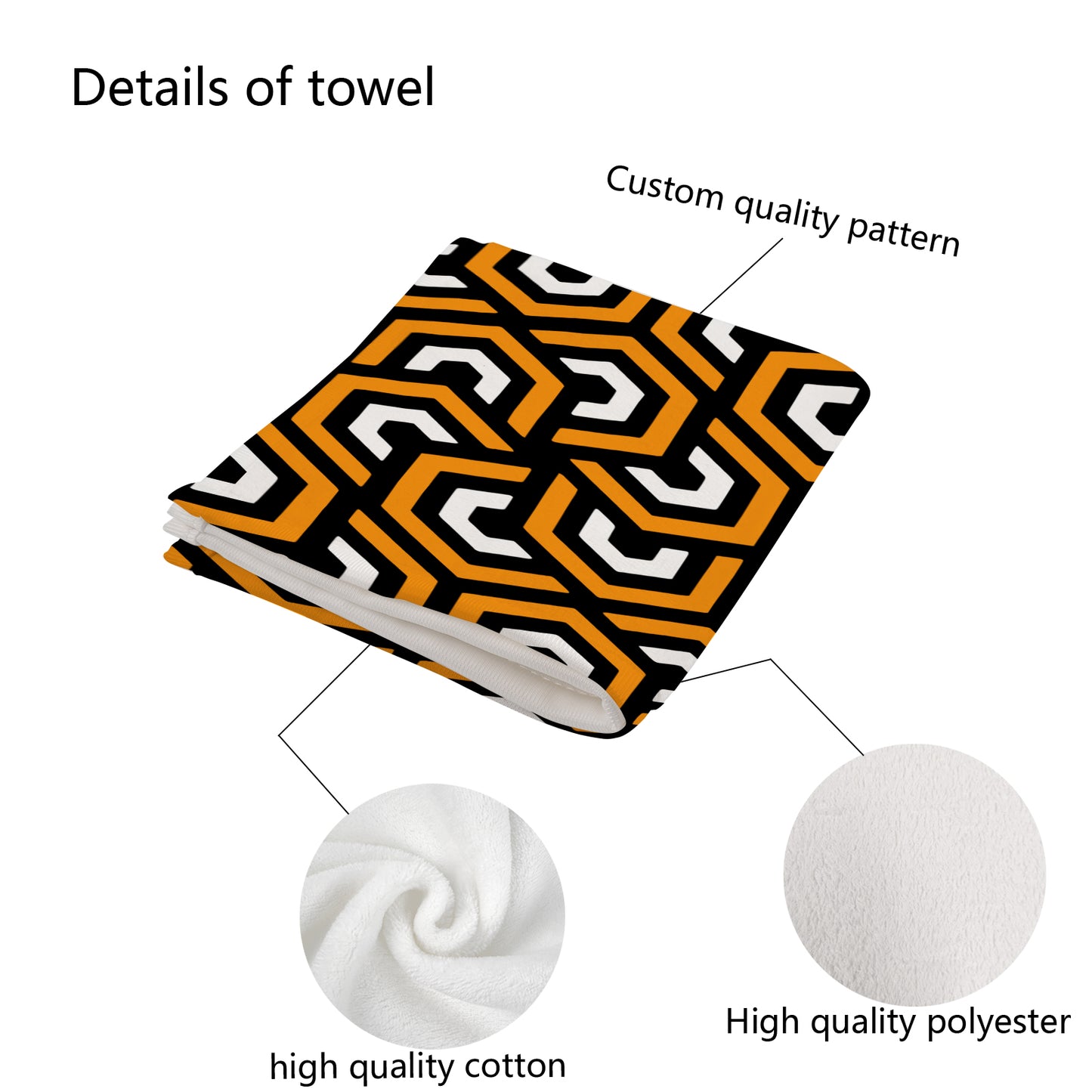 Amazing Orange Custom Towel 16"x28"