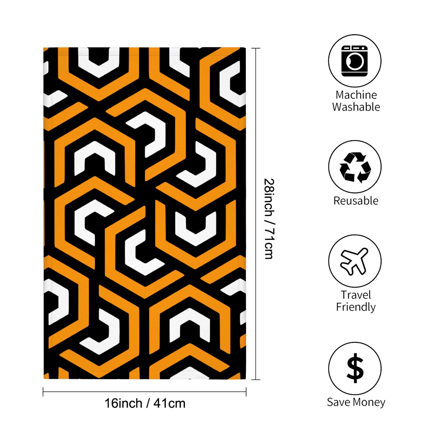 Amazing Orange Custom Towel 16"x28"