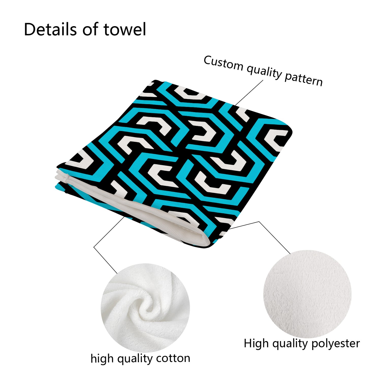 Amazing Light Blue Custom Towel 16"x28"