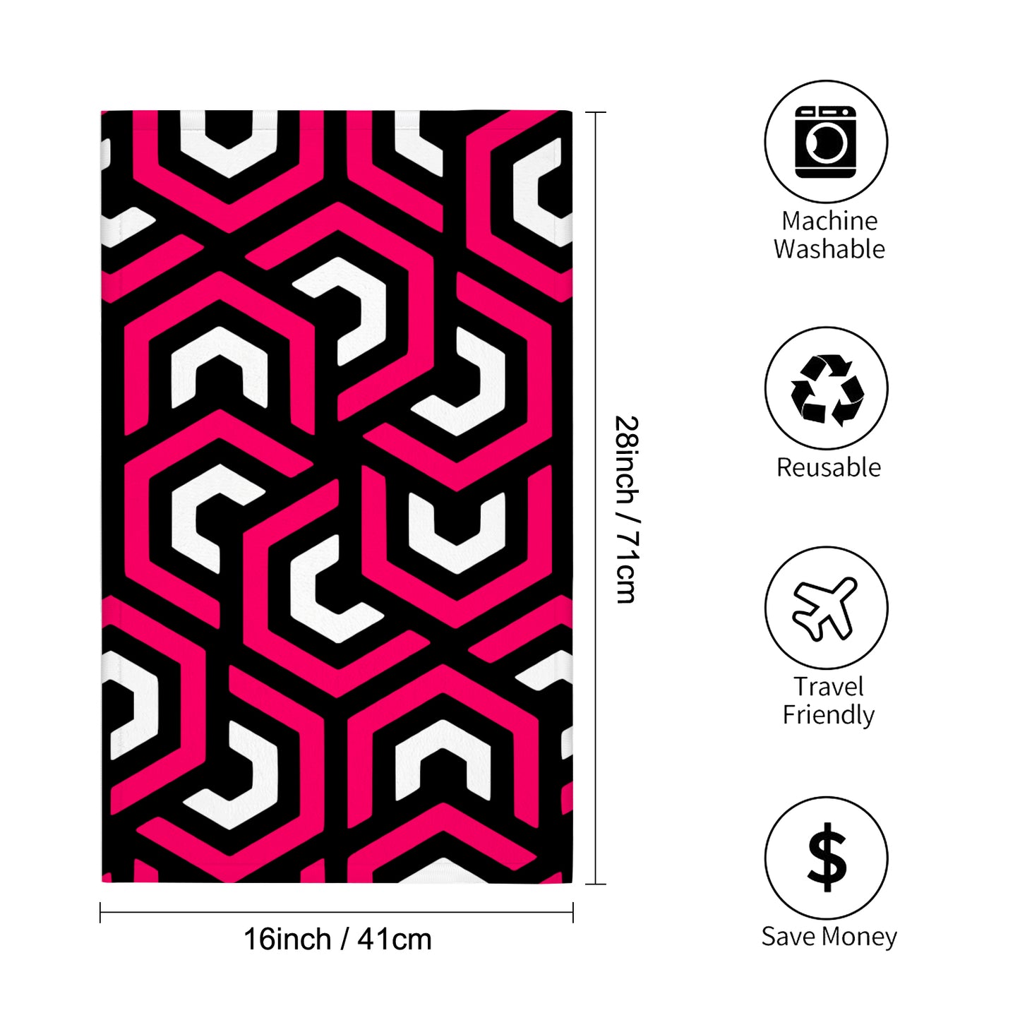 Amazing Pink Custom Towel 16"x28"