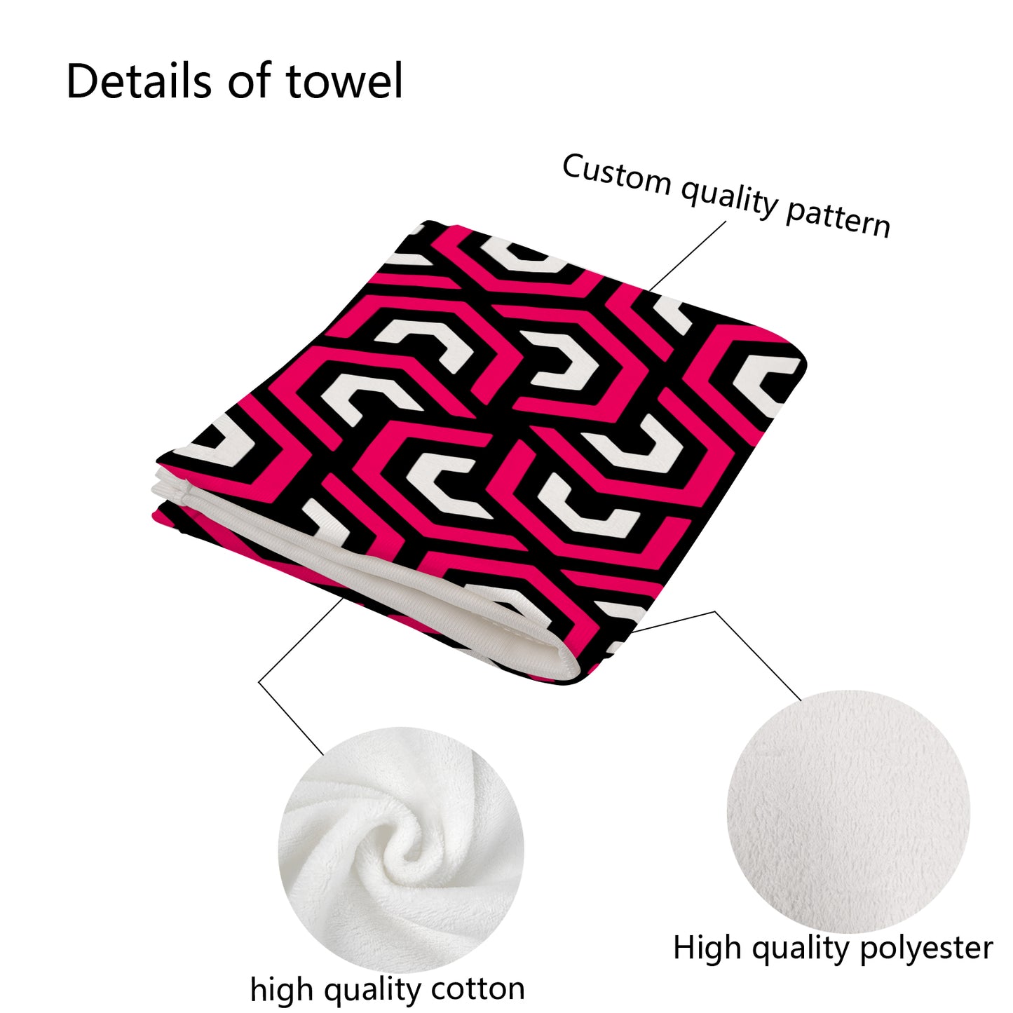 Amazing Pink Custom Towel 16"x28"