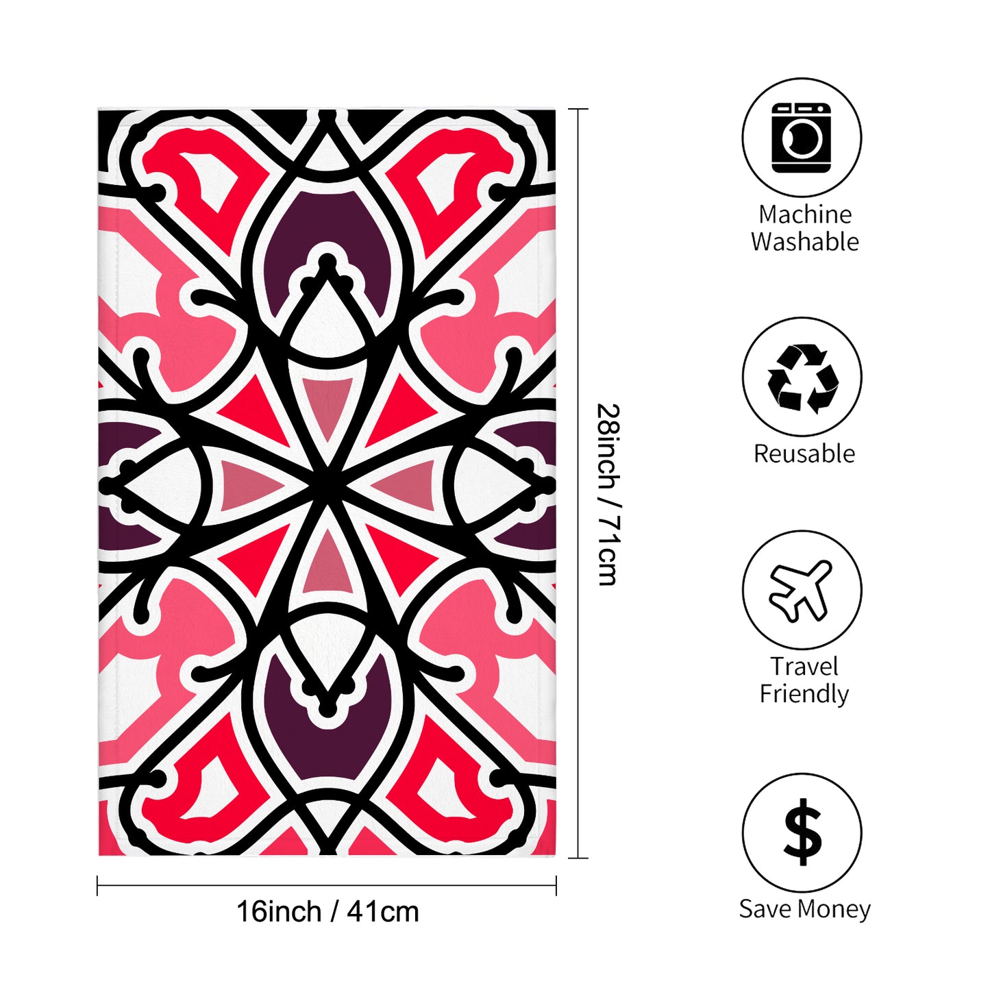 Pizza Swizzle Custom Towel 16"x28"