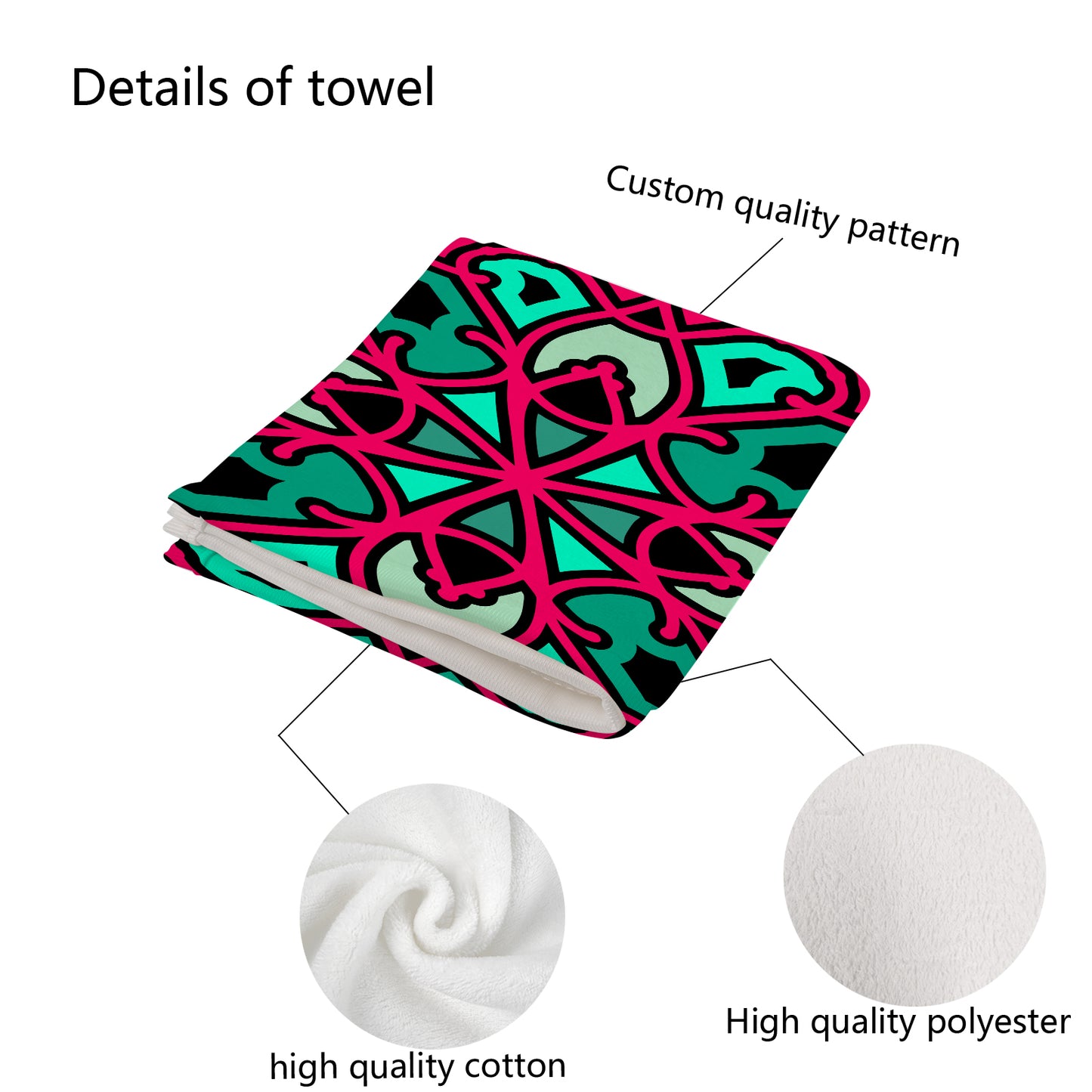 Watermelon Swizzle Custom Towel 16"x28"
