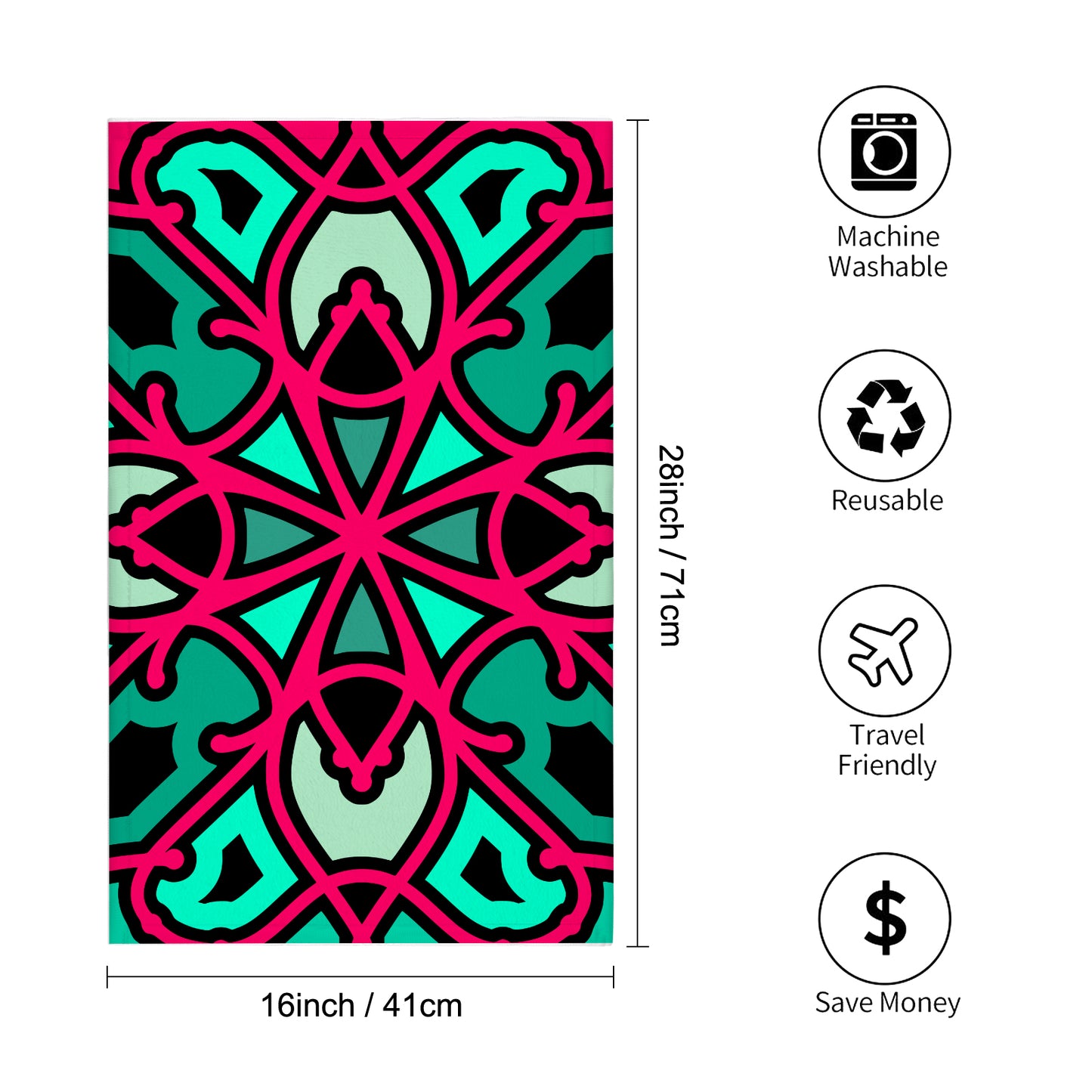 Watermelon Swizzle Custom Towel 16"x28"