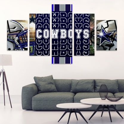 Cowboys Inspired Canvas Wall Art (No Frame) 5-Pieces